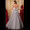 B555 Mauve Grey Ballgown